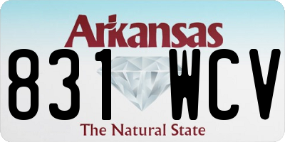 AR license plate 831WCV
