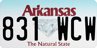 AR license plate 831WCW
