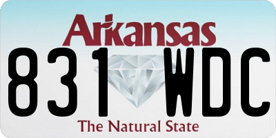 AR license plate 831WDC