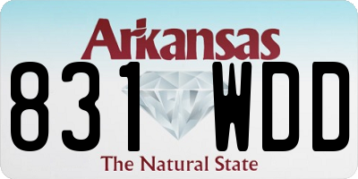 AR license plate 831WDD