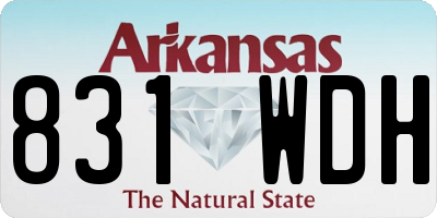 AR license plate 831WDH