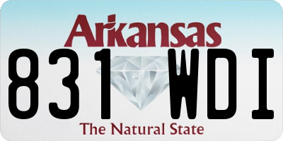 AR license plate 831WDI