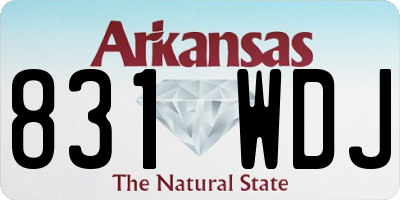 AR license plate 831WDJ