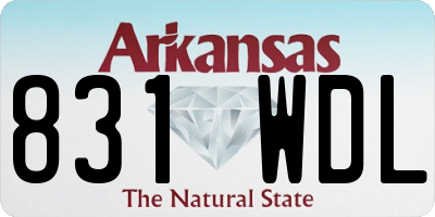 AR license plate 831WDL