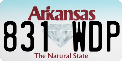 AR license plate 831WDP