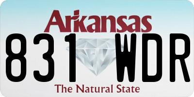 AR license plate 831WDR