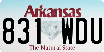 AR license plate 831WDU