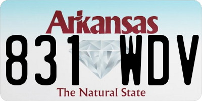 AR license plate 831WDV