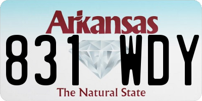 AR license plate 831WDY