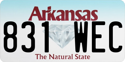 AR license plate 831WEC