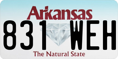 AR license plate 831WEH