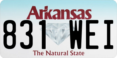 AR license plate 831WEI