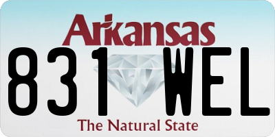 AR license plate 831WEL