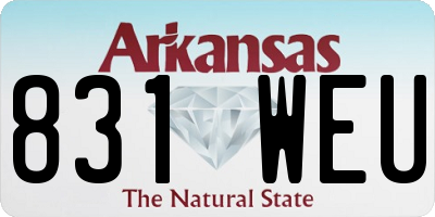 AR license plate 831WEU