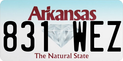 AR license plate 831WEZ
