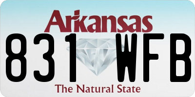 AR license plate 831WFB