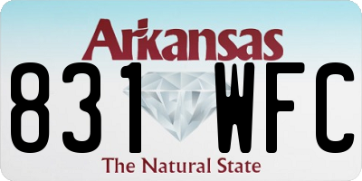 AR license plate 831WFC
