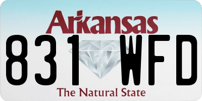 AR license plate 831WFD