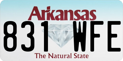 AR license plate 831WFE