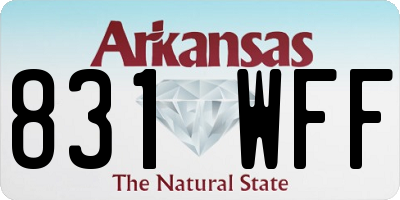 AR license plate 831WFF