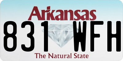 AR license plate 831WFH