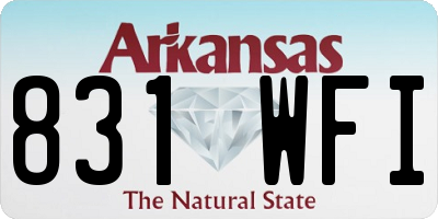 AR license plate 831WFI