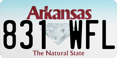 AR license plate 831WFL