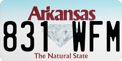AR license plate 831WFM