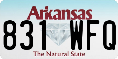 AR license plate 831WFQ