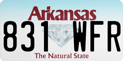 AR license plate 831WFR