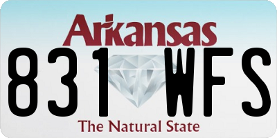 AR license plate 831WFS