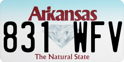 AR license plate 831WFV