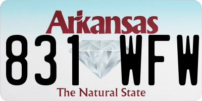 AR license plate 831WFW