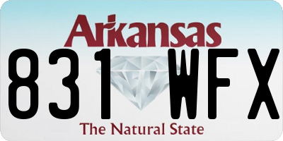 AR license plate 831WFX