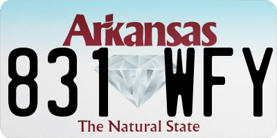 AR license plate 831WFY