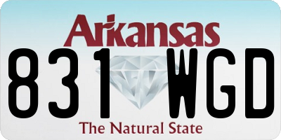 AR license plate 831WGD