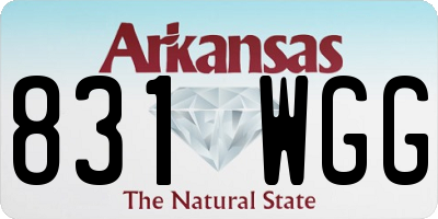 AR license plate 831WGG