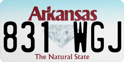 AR license plate 831WGJ
