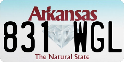 AR license plate 831WGL