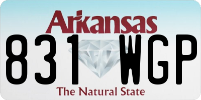 AR license plate 831WGP