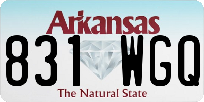 AR license plate 831WGQ