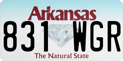 AR license plate 831WGR