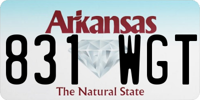AR license plate 831WGT