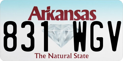 AR license plate 831WGV