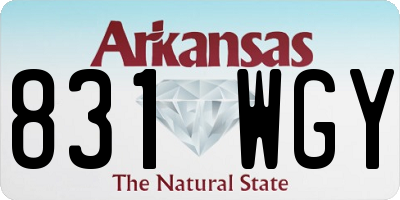 AR license plate 831WGY