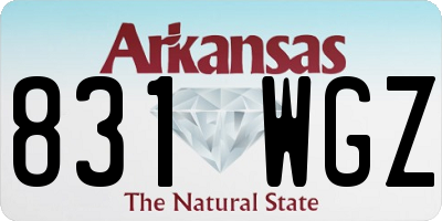 AR license plate 831WGZ