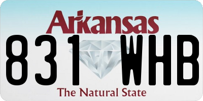 AR license plate 831WHB