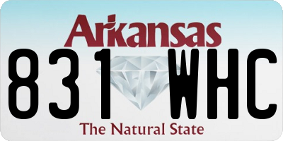 AR license plate 831WHC