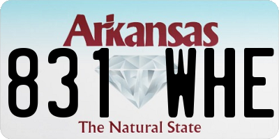 AR license plate 831WHE