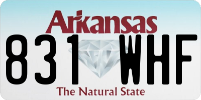 AR license plate 831WHF
